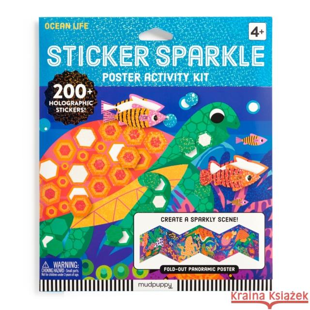 Ocean Life Sticker Sparkle Poster Activity Kit Mudpuppy 9780735384484