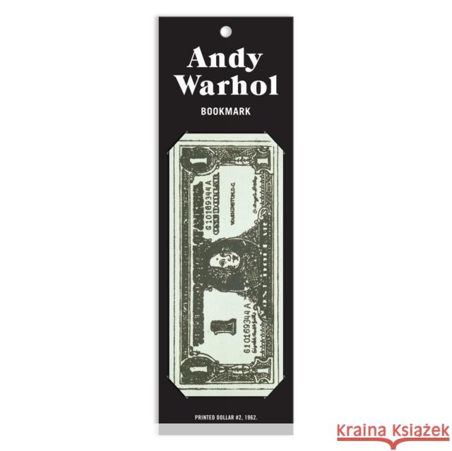 Warhol Dollar Bill Shaped Bookmark Galison 9780735384637