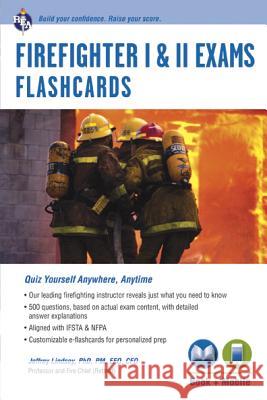 Firefighter I & II Exams Flashcard Book (Book + Online) Jeffrey Lindsey 9780738611310 Research & Education Association