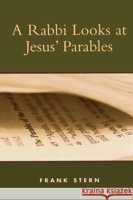 A Rabbi Looks at Jesus' Parables Frank Stern 9780742542716