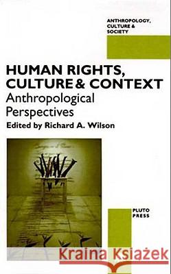 Human Rights, Culture and Context: Anthropological Perspectives Wilson, Richard a. 9780745311425 Pluto Press (UK)