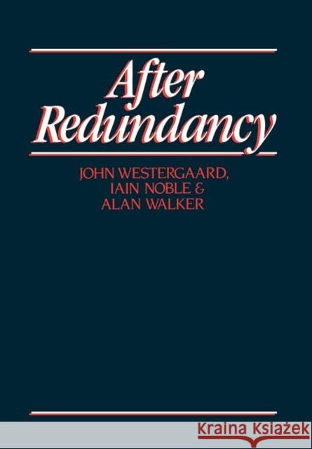 After Redundancy: The Experience of Economic Insecurity Westergaard, John 9780745601519 Polity Press