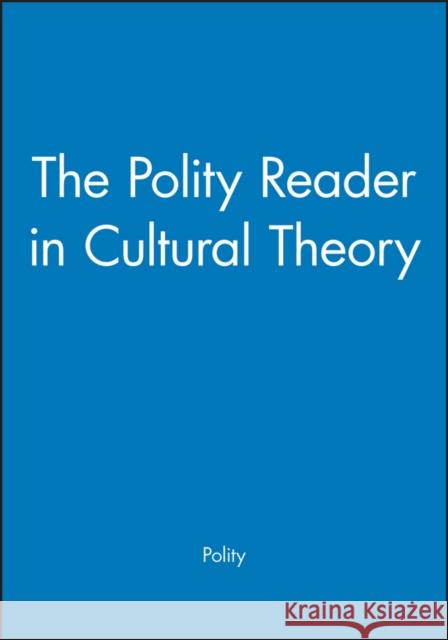 The Polity Reader in Cultural Theory  9780745612089 BLACKWELL PUBLISHERS