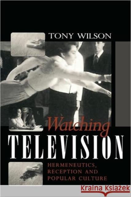 Watching Television: Hermeneutics, Reception and Polular Culture Wilson, Tony 9780745616360