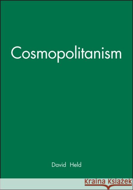 Cosmopolitanism Held, David 9780745624457