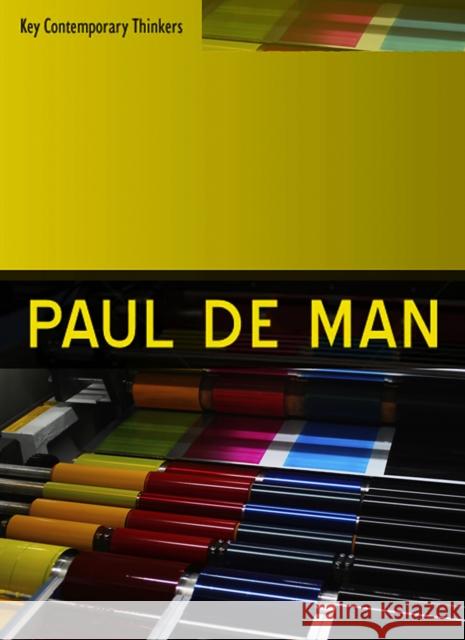 Paul de Man Mapp, Nigel 9780745631844