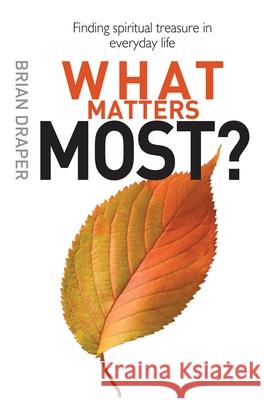 What Matters Most: Finding Spiritual Treasure in Everyday Life Brian Draper 9780745956541