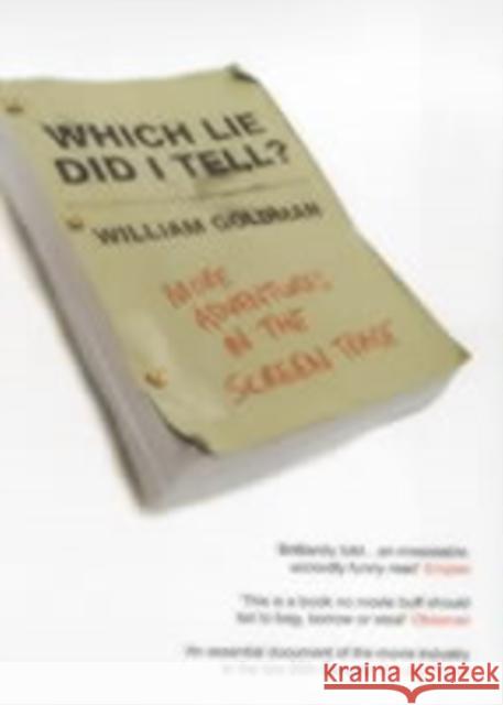 Which Lie Did I Tell? William Goldman 9780747553175