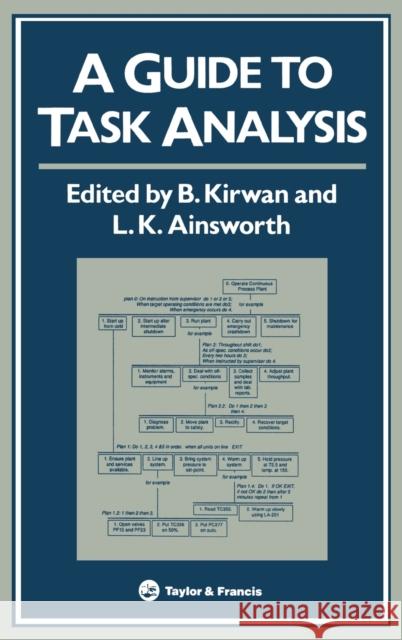 A Guide to Task Analysis: The Task Analysis Working Group Kirwan, B. 9780748400577 CRC
