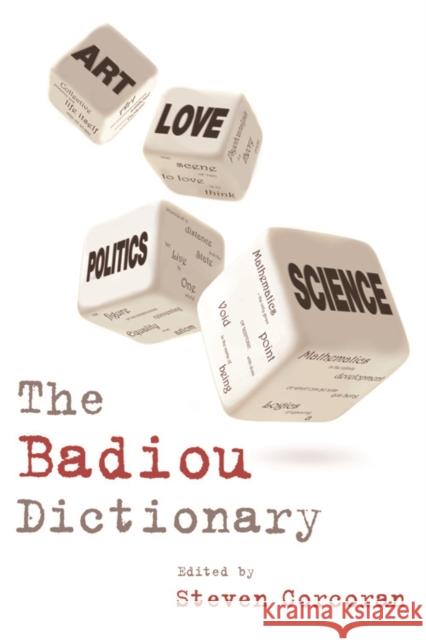 The Badiou Dictionary Steven Corcoran 9780748640966 Edinburgh University Press