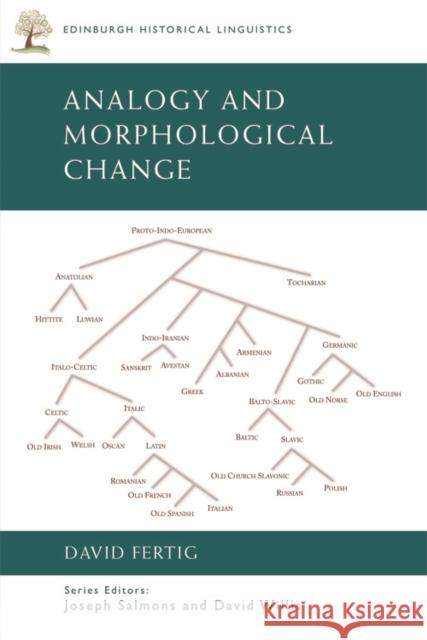 Analogy and Morphological Change David Fertig 9780748646210 Edinburgh University Press