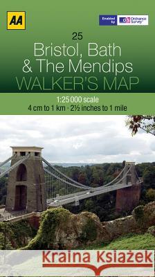 Bristol, Bath & The Mendips   9780749573126 AA PUBLISHING