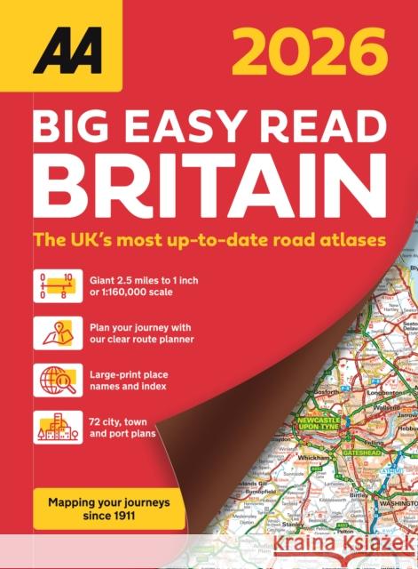 AA Big Easy Read Atlas Britain 2026  9780749584313 AA Publishing