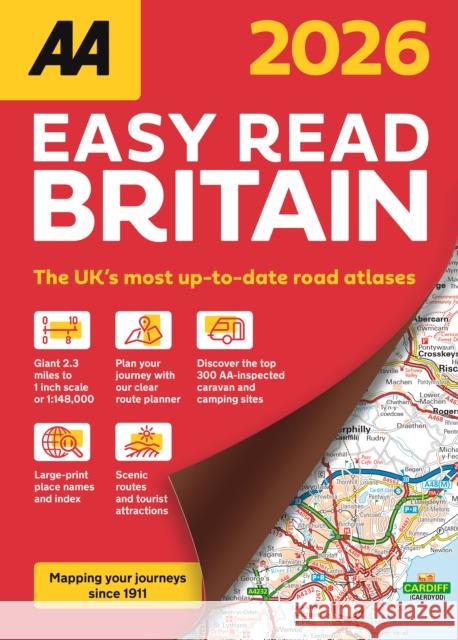 AA Easy Read Atlas Britain 2026  9780749584344 AA Publishing