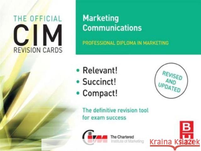 CIM Revision Cards Marketing Communications: Marketing Communications Wood, Gill 9780750682954 0