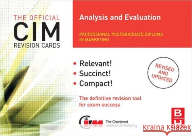 CIM Revision Cards Analysis and Evaluation: Analysis and Evaluation Beamish, Karen 9780750686426