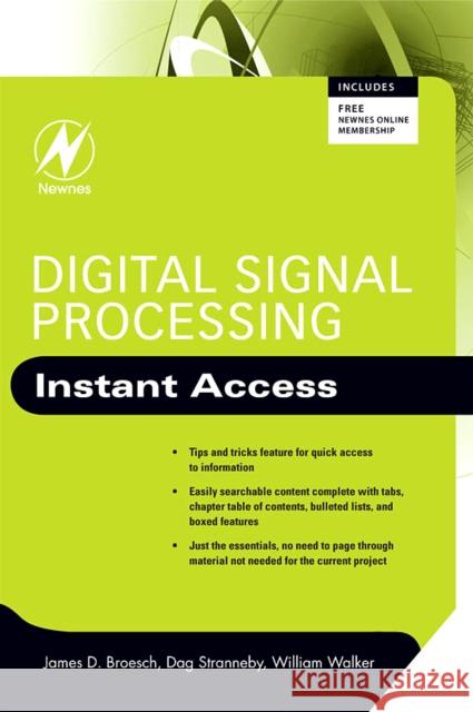 Digital Signal Processing: Instant Access  Broesch 9780750689762 0