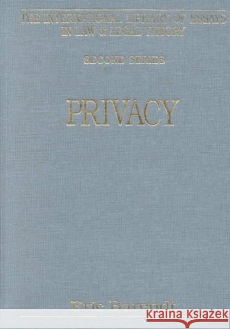 Privacy  9780754620716 Dartmouth Publishing Co Ltd