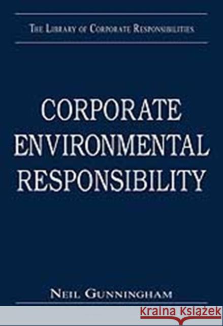 Corporate Environmental Responsibility  9780754628248 ASHGATE PUBLISHING GROUP