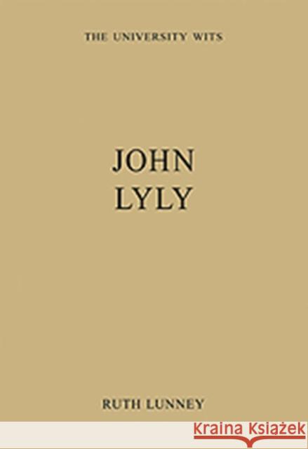 John Lyly  9780754628545 Ashgate Publishing Limited