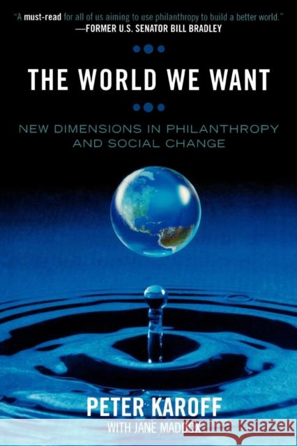 The World We Want: New Dimensions in Philanthropy and Social Change Karoff, Peter 9780759110489 Altamira Press