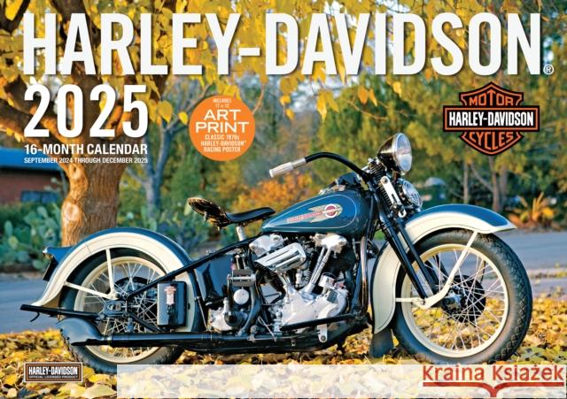 Harley-Davidson 17x12 2025: 16-Month Calendar--September 2024 Through December 2025 David Blattel Dain Gingerelli 9780760392034 Motorbooks International