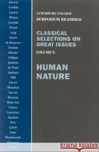 Human Nature Charles Darwin Charles Darwin 9780761804512 University Press of America