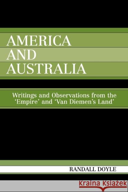 America and Australia Randall Doyle 9780761832720 University Press of America