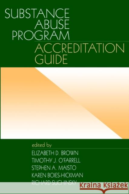 Substance Abuse Program Accreditation Guide Karen Boies-Hickman Richard Suchinsky Suzanne L. Feetham 9780761905646