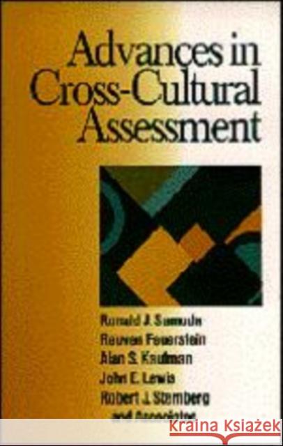 Advances in Cross-Cultural Assessment Ronald J. Samuda N/A Associates Reuven Feuerstein 9780761912132 Sage Publications