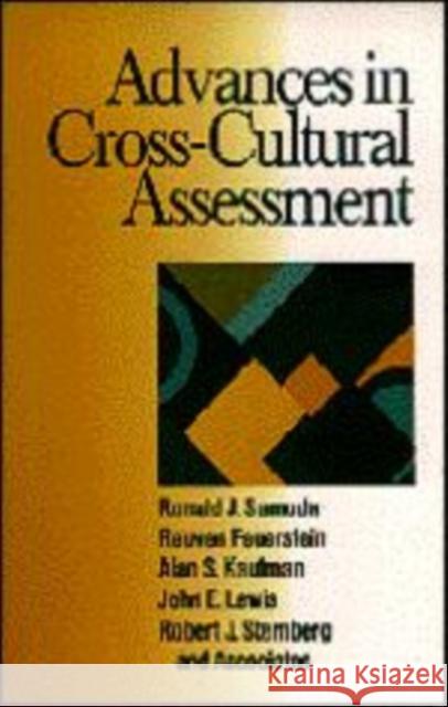 Advances in Cross-Cultural Assessment Ronald J. Samuda N/A Associates Reuven Feuerstein 9780761912132