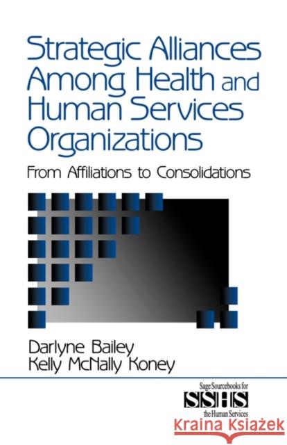 Strategic Alliances Among Health and Human Services Organizations: From Affiliations to Consolidations Bailey, Darlyne 9780761913160 Sage Publications