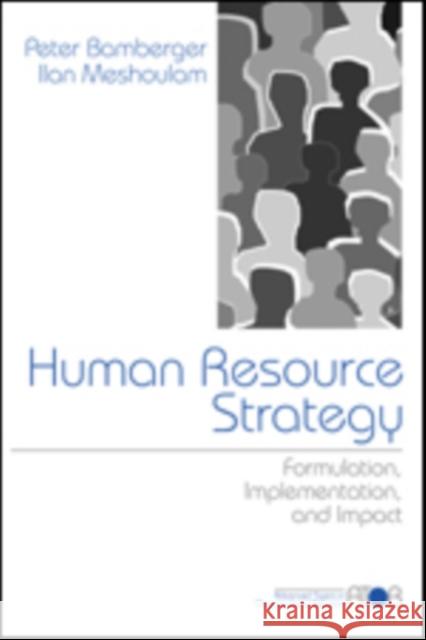 Human Resource Strategy: Formulation, Implementation, and Impact Bamberger, Peter A. 9780761914259 Sage Publications
