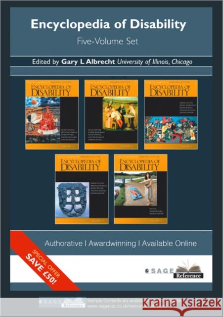 Encyclopedia of Disability Gary L. Albrecht 9780761925651 Sage Publications