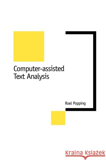 Computer-Assisted Text Analysis Roel Poppin 9780761953791 Sage Publications