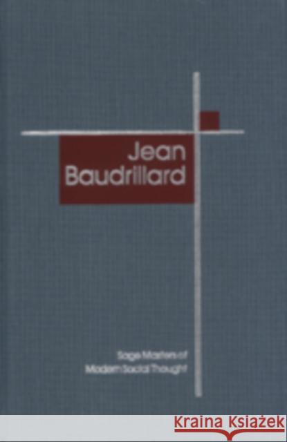 Jean Baudrillard  9780761968320 SAGE PUBLICATIONS LTD