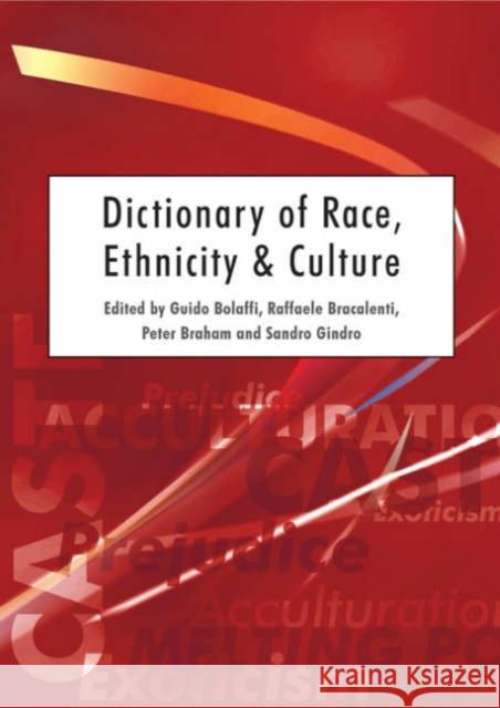 Dictionary of Race, Ethnicity and Culture Guido Bolaffi Peter Braham Sandro Gindro 9780761968993 Sage Publications