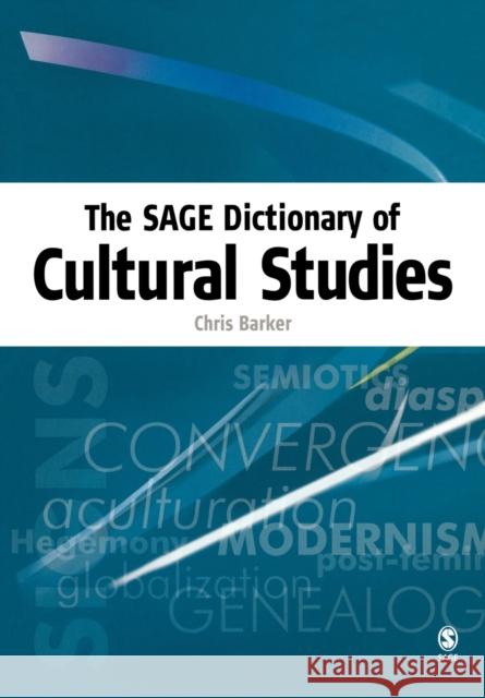 The Sage Dictionary of Cultural Studies Barker, Chris 9780761973416 Sage Publications