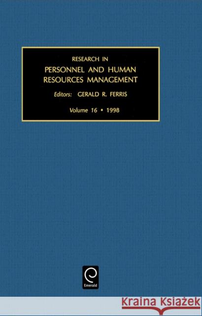 Research in Personnel and Human Resources Management Gerald R. Ferris 9780762303687