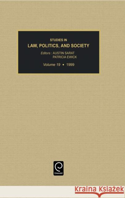 Studies in Law, Politics and Society A. Sarat 9780762305797 JAI Press