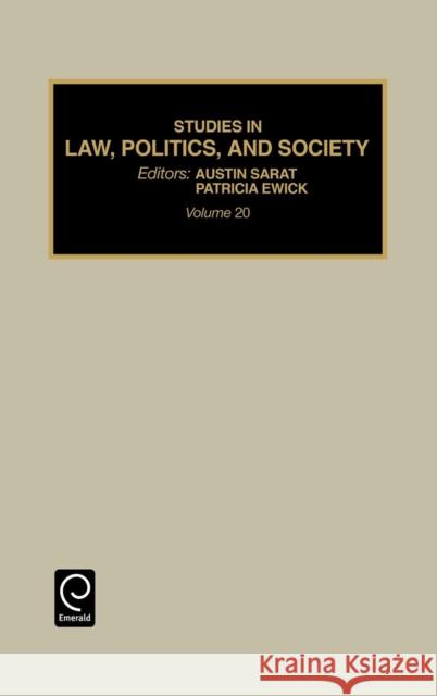 Studies in Law, Politics and Society A. Sarat P. Ewick 9780762306534 JAI Press