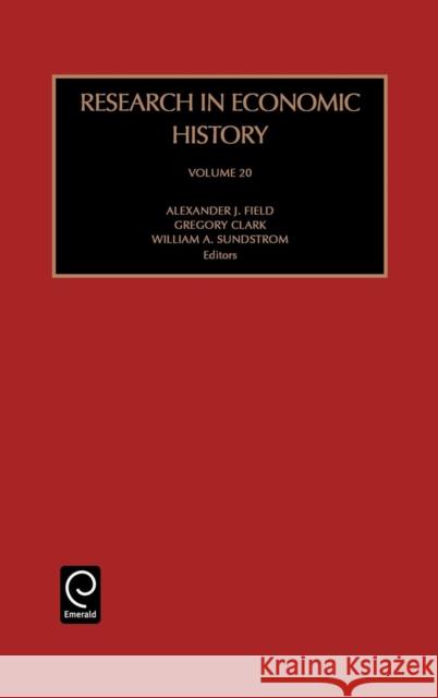 Research in Economic History G. Clark W. Sundstrom Field 9780762308378 JAI Press