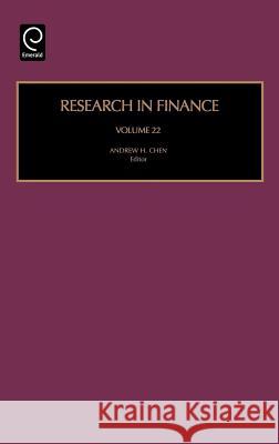 Research in Finance Andrew H. Chen 9780762312771 Emerald Publishing Limited