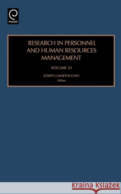 Research in Personnel and Human Resources Management Joseph J. Martocchio 9780762313273