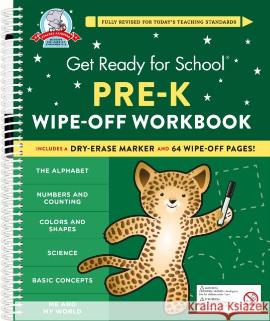 Get Ready for School: Pre-K Wipe-Off Workbook Heather Stella 9780762481217 Black Dog & Leventhal Publishers