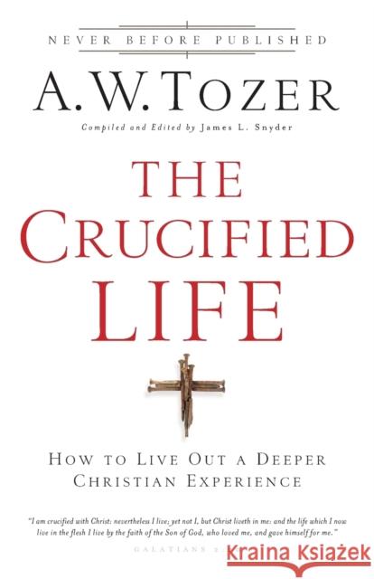 The Crucified Life – How To Live Out A Deeper Christian Experience James L. Snyder 9780764216152 Bethany House Publishers