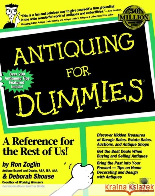 Antiquing for Dummies Shouse, Deborah 9780764551086 0