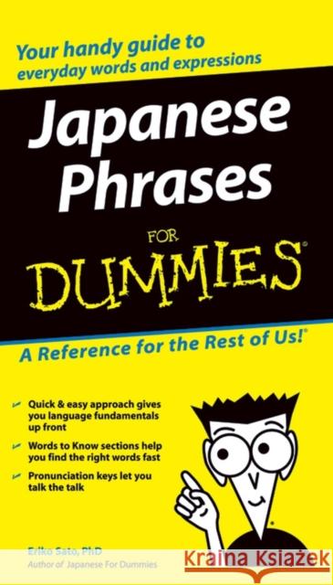 Japanese Phrases For Dummies  9780764572050 John Wiley & Sons Inc