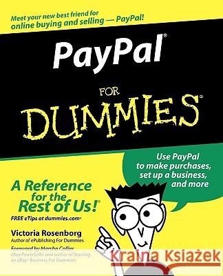 Paypal for Dummies Rosenborg, Victoria 9780764583926 For Dummies