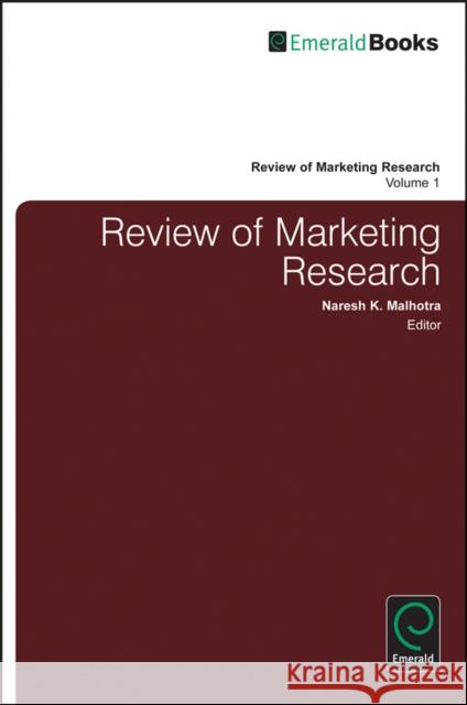 Review of Marketing Research Malhotra, Naresh K. 9780765613042 M.E. Sharpe